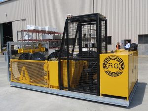 10kN 3-Drum Skid-Mounted Recovery Winch - winch machine for cable pulling
